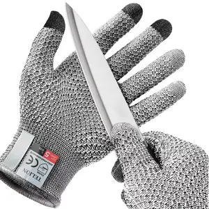 3 pairs, Level 5 cut-resistant, touchscreen, cut-resistant gloves, pineapple pattern, suitable for glass kitchens, food-grade for butchering and fish cleaning, cut-resistant gloves