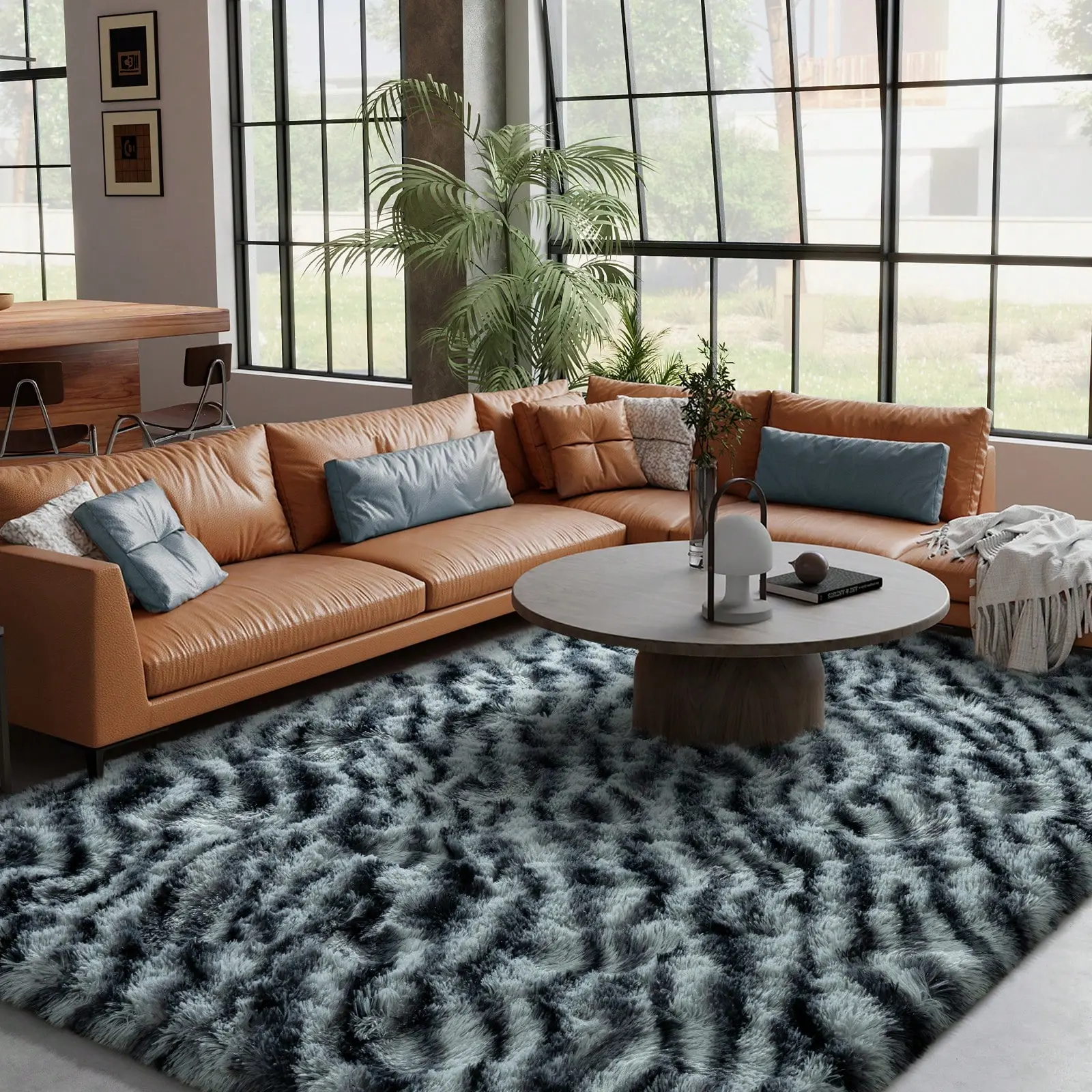 Area Rugs For Living Room, Ultra Soft Fluffy Rug For Bedroom, Modern Shaggy Carpets Fuzzy Rug For Girls Boys Room Home Indoor Teens Dorm Decor, Upgrade Non-Slip Durable cheap rugs Leopard Print Soft Fluffy Rug
