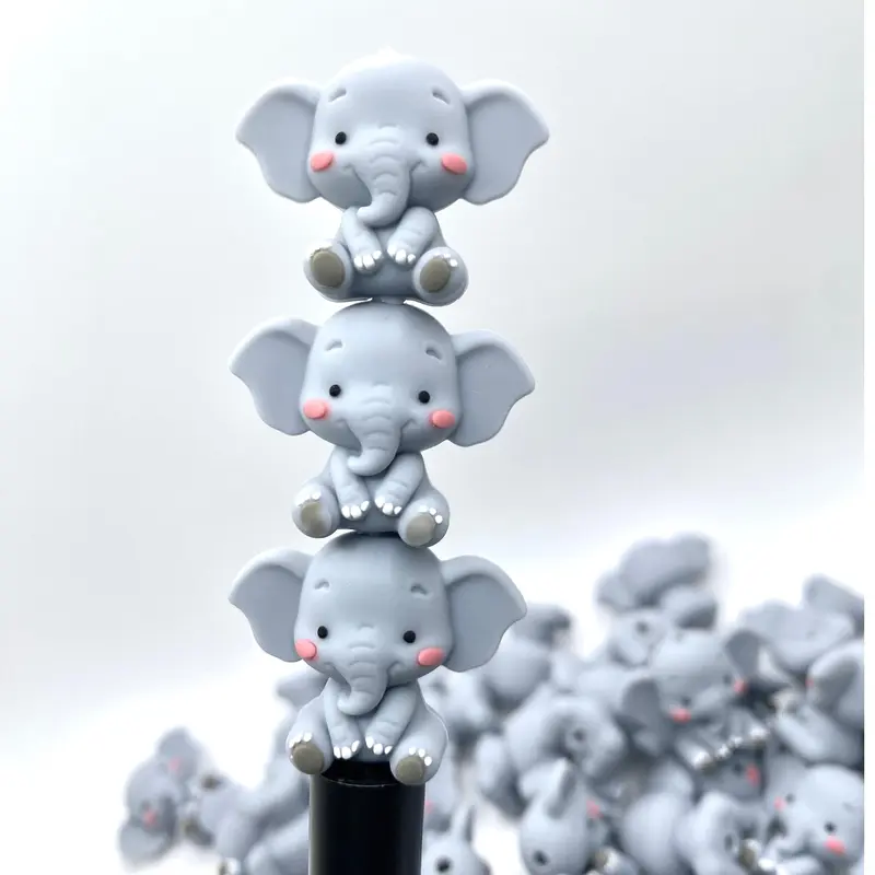 1pc I Love Elephants 3D Silicone Focal Beads | Bead Shop | DIY Craft Supplies