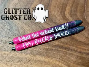 Express Your Attitude with Custom Snarky Fucking Pens - Range of Cuss Words and Witty Phrases, Inkjoy Gel Technology, Custom Glitter Design for Added Sparkle Funny Teacher Pens