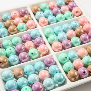 16mm  Beads 100 count Chunk Bubblegum Bead Beads for Pens for Necklace  Bracelets DIY Crafts Making (Color)