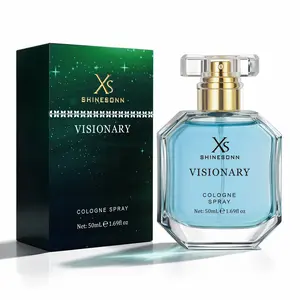 SHINESONN VISIONARY Men's Cologne Spray - Top: Magnolia, Lemon & Orange; Mid: Bergamot, Lavender & Rosemary; Base: Jasmine, Sandalwood & Mint - 50mL (1.69 fl oz) - Ideal Holiday Gift for Him