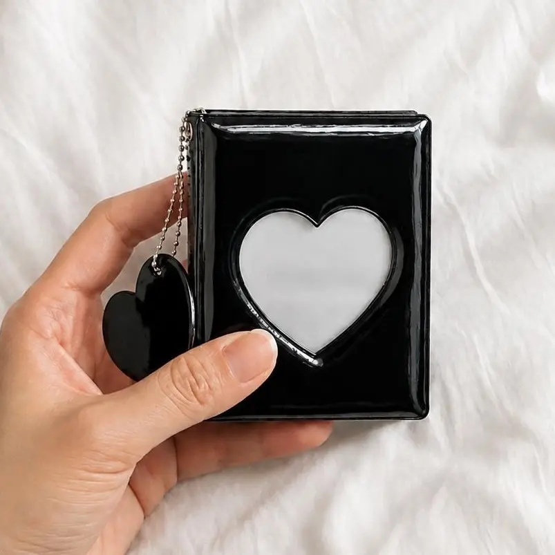 3 Inch Kpop Photocard Holder Book,Small Photo Album Book with 32 Pockets,Mini Polaroid Album Book with Mirror-Like Photocard Binder PVC,for Home & Office & School, Gift Organizer