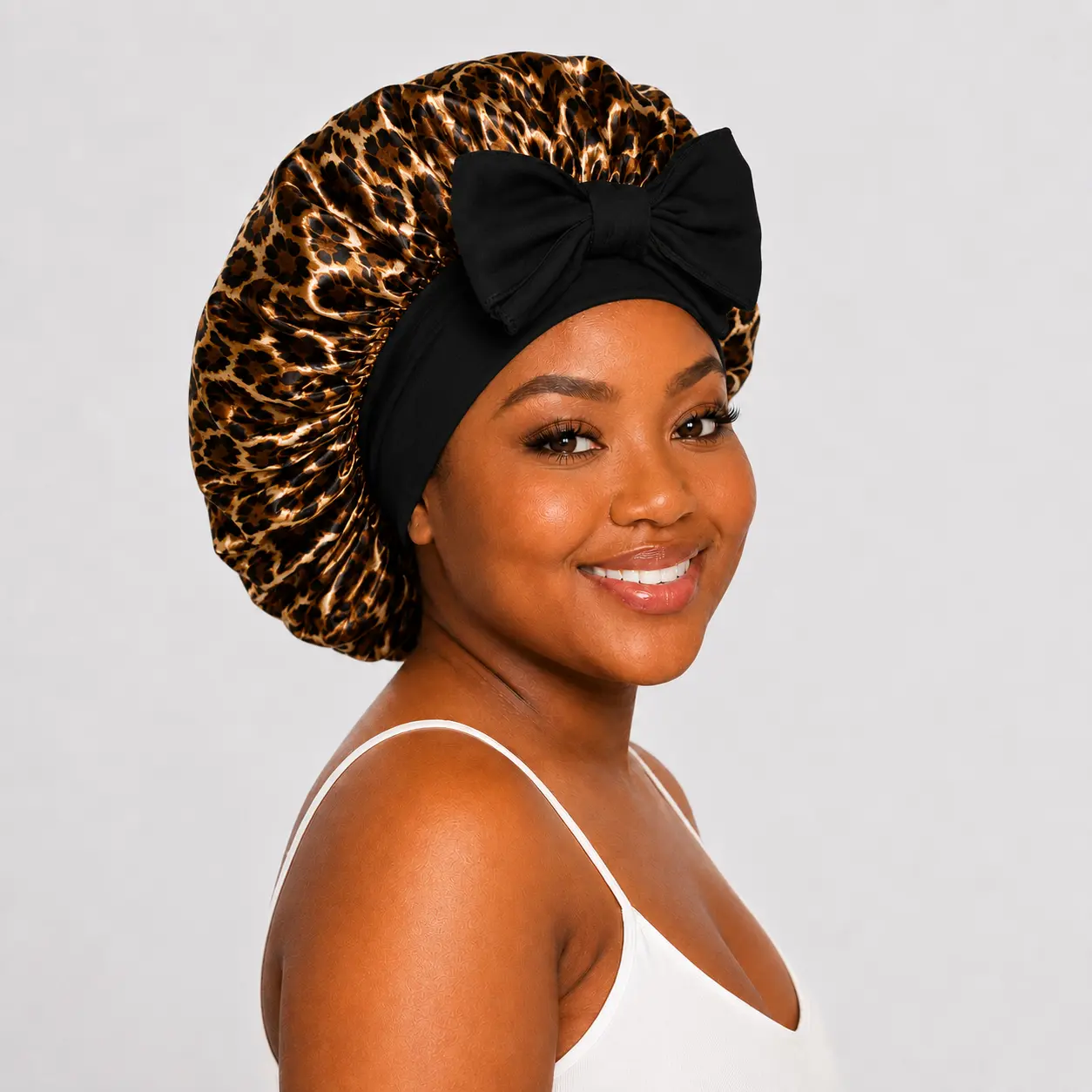 Adjustable Satin Bonnet for Haircare, Durable Dual-Layer Sleep Cap for Women with Long, Thick, or Curly Hair, Sleep Bonnets, Elastic, Bonnet Silk