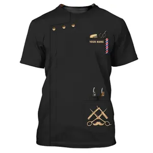 Custom 3D Barber Classic Shirt, Barbershop Uniform, Barber Shirt Men Women, Hairstylist Gift, Barber Gift, Hairdresser Gift