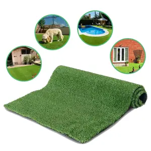 3ft x 16ft Premium Artificial Turf Mat with Drainage Holes. Thick Fake Grass with Rubber Backing, Ideal for Indoor/Outdoor Pet Areas, Garden, Lawn, Patio & Balcony Decor(Grass height 0.6 inches/1.5cm)   WL
