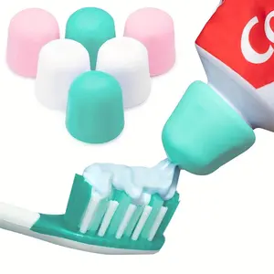 6 Counts Self-Closing Toothpaste Cap, Toothpaste Dispenser Cap, Prevents Mess and Waste, Simple and Practical, Suitable for Every Household, Daily