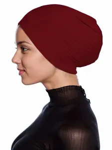 1pc Plain Elastic Bandana Cap, Breathable Comfort Head Wrap, Suitable for Daily Commute/casual Outdoors, Versatile Accessory