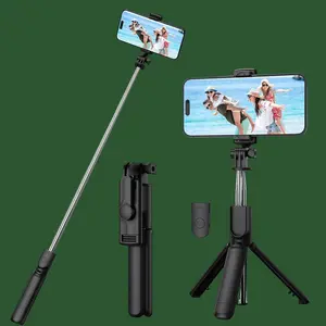 Wireless Selfie Stick Tripod Stand with Detachable Remote for iPhone Mobile Phone Tiktok Live Streaming