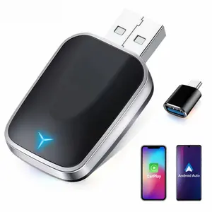 Wireless Carplay Adapter, Wired to Wireless, Plug-And-Play, Fast Stable Connection, Compatible with Apple Carplay and Android Auto