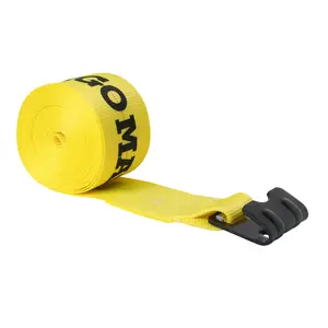 Flatbed Winch Strap with Flat Hook, 4"