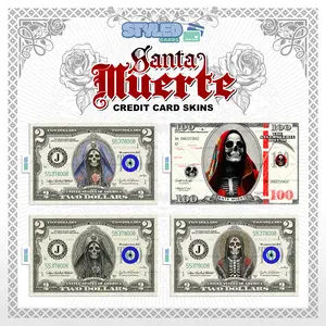 Santa muerte rectangle vinyl sticker