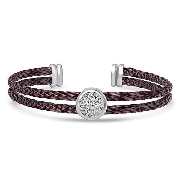Stately Steel Twisted Double Cable Bracelet