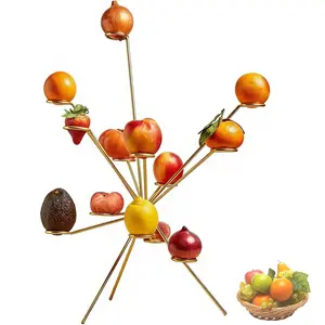 Exploding Fruit Bowl - Handcrafted Metallic Aesthetic Art Display With 360° Ventilation For Freshness, Perfect Kitchen & Dining Table Centerpiece Decor, Artistic Fruit Bowl, Fruit Salad Bowls