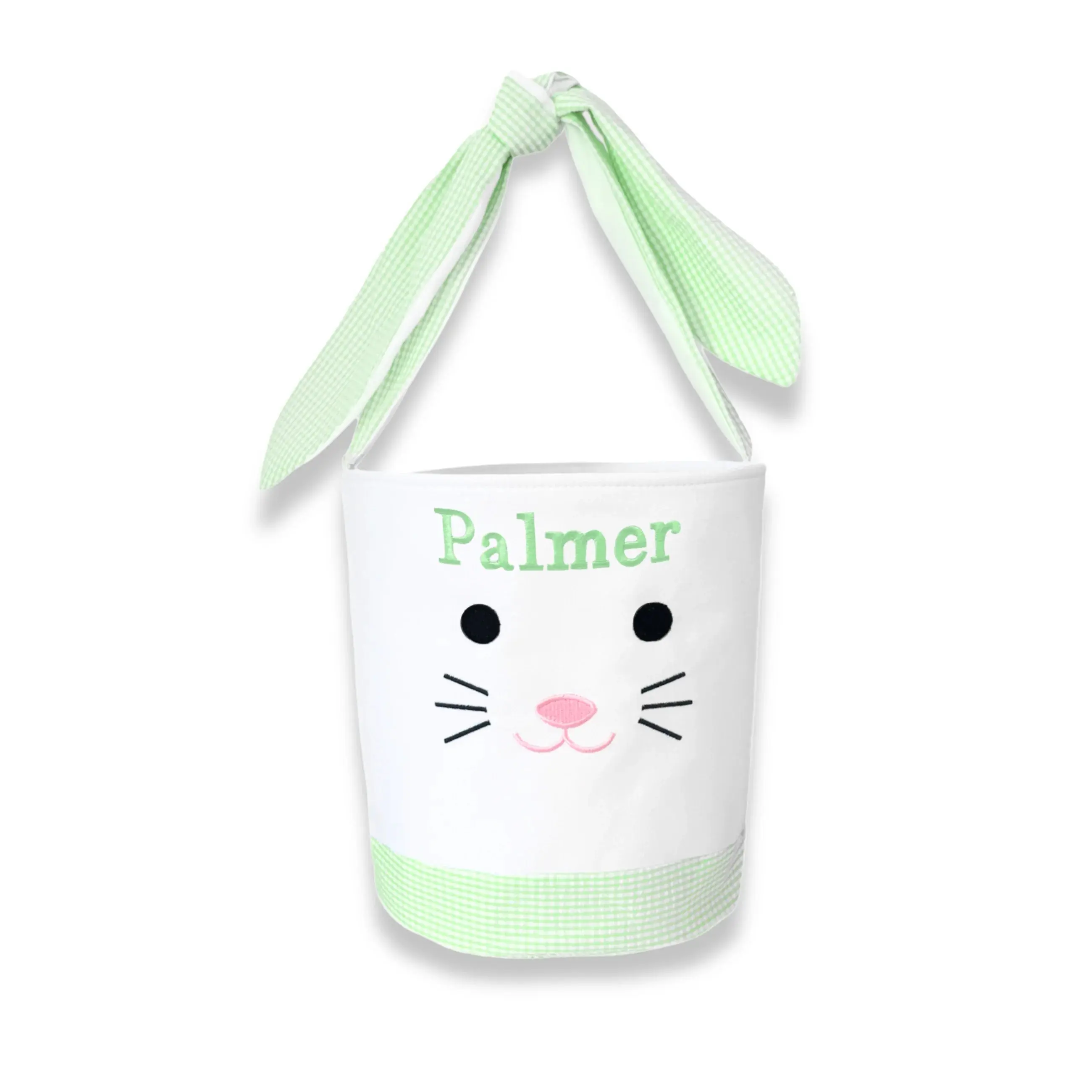 Easter Bunny Basket - Green Color, Simple Design, Ideal for Easter Decor, Versatile Storage Solution