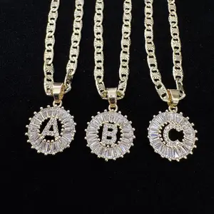 Initial Pendants 14k Gold Plated Letter Necklace