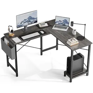Computer Desk-50 Inch L Shaped Office Desk with Storage and CPU Stand, Modern Writing PC Wood Work Desk for Home Office Gifts gamer