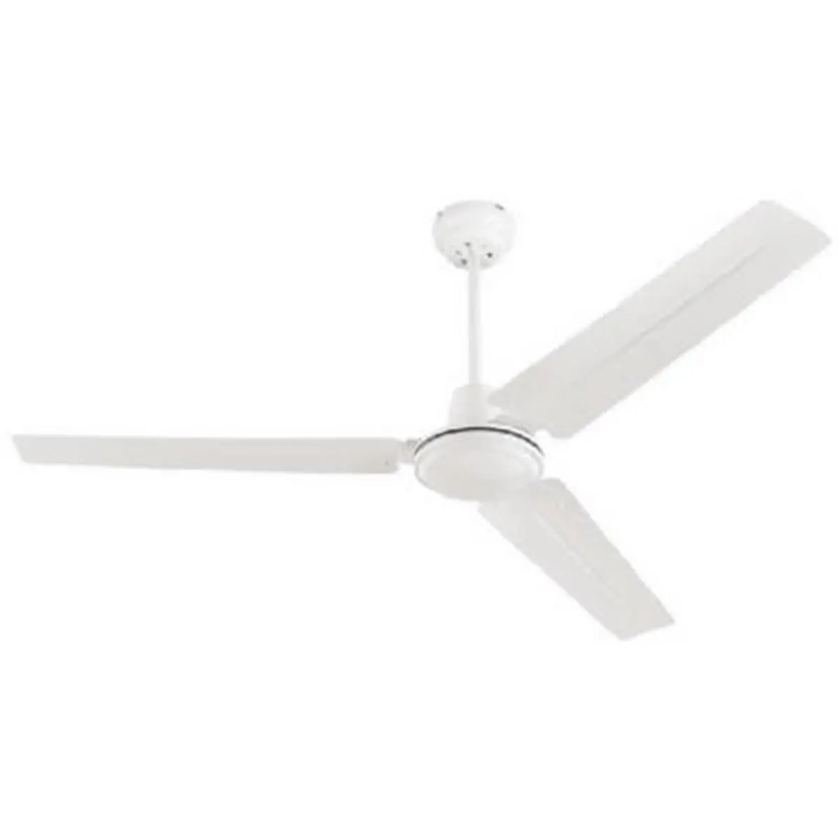 Westinghouse 78127 56 In. Industrial White Indoor Ceiling Fan with Metal Blades, 5-Speed Wall Control, Adjustable Speed Fan, 12-in Down Rod