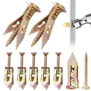 120 Pcs Self Drilling Drywall Anchors with Screws Kit, Metal Expansion Bolt for Drywall,No Drill Or Holes in Wall, Holds Up to 100lbs, for Tv, Shelves, Picture Frames