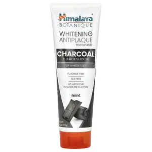Himalaya Whitening Antiplaque Toothpaste, Charcoal + Black Seed Oil, Mint , 4 oz (113 g)
