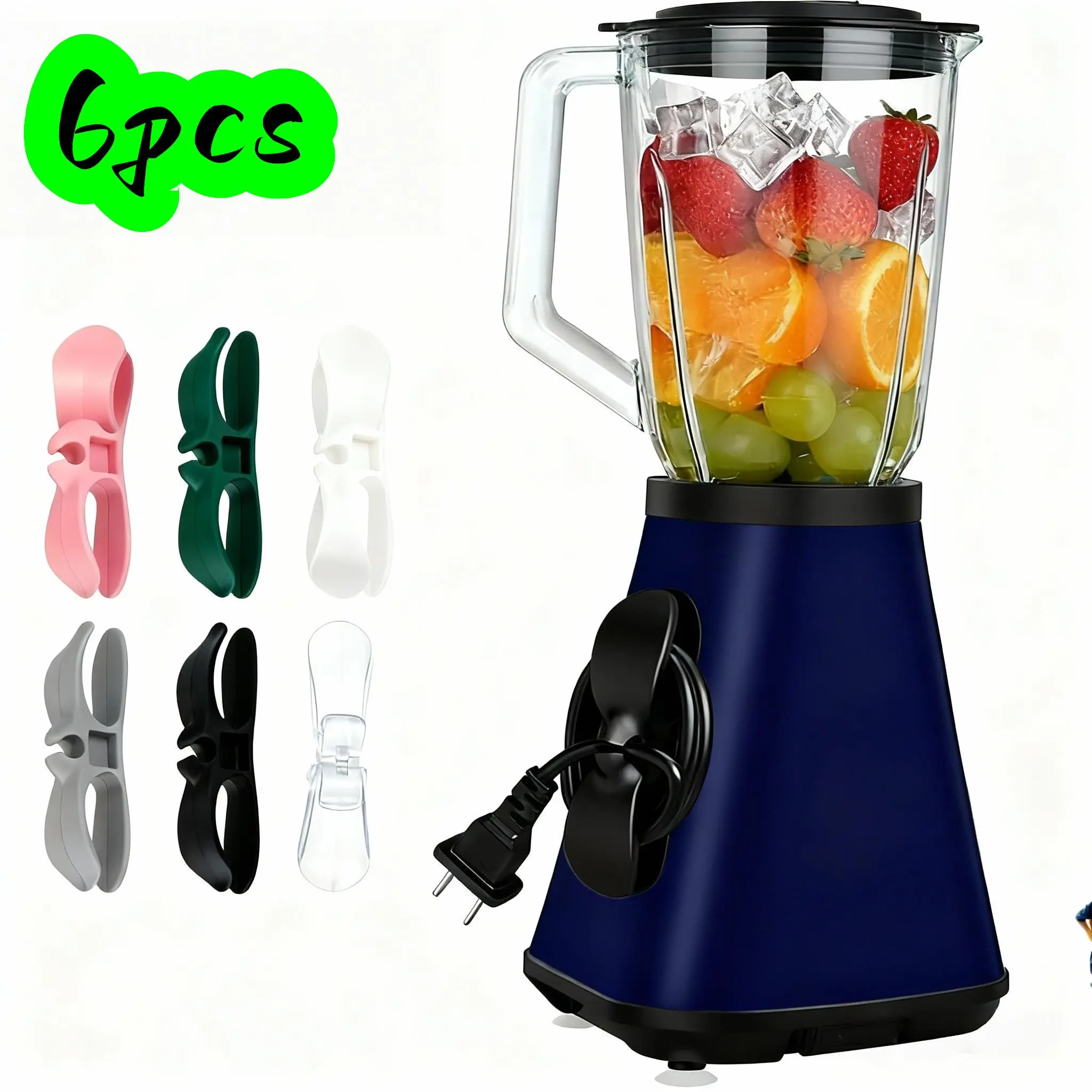 Self-Adhesive Kitchen Wire Organizer, 6PCS Durable Cable Winding Holder, No-Drill Cord Management for Home Appliances