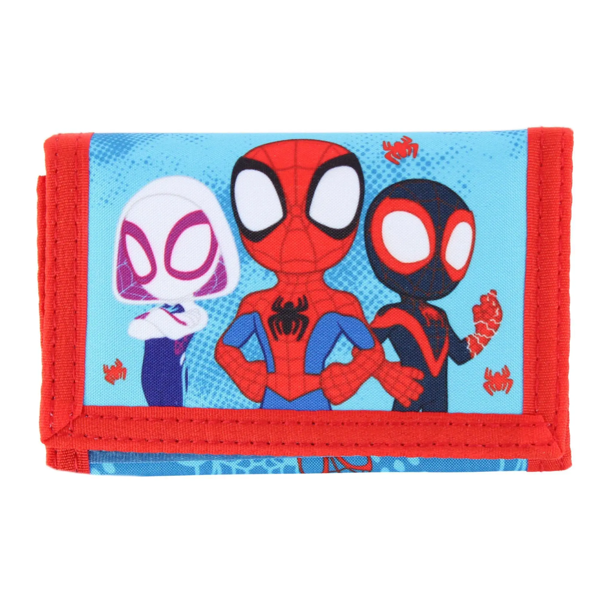 Textiel Trade Kid's Marvel Spiderman Multiverse Team Spidey Tri-Fold Wallet, Trifold Wallets, One Size, Geometric