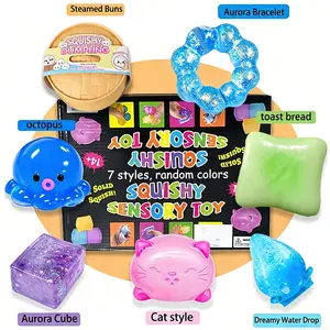7pcs/set - Various styles of malt sugar blind box series, Squishy series, Squishable sensory play, pressure resistant, slow rebound kneading, suitable for home, school, parties and events, suitable for giving to family and friends