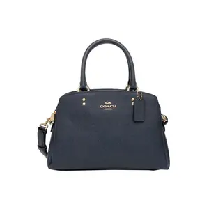 COACH Lillie 26 Leather Crossbody Satchel Handbag for Women, Midnight Blue
