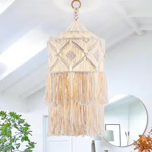 Boho Macrame Wall Hanging Chandelier – Handmade Home Decor