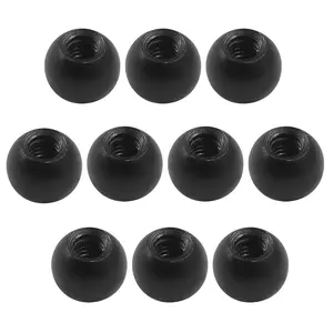 10 Pack M4 Thread Cap Nuts, Plain Carbon Steel Decorative Screw Ball Nut Covers for Furniture Lighting and Handles Lamp Decoration