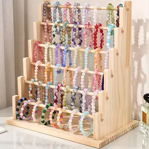 Wooden Jewelry Storage Rack, Multi-layer Jewelry Display Stand, Jewelry Organizer for Necklace, Bracelet, Home Organizer for Jewelry, Durable Wooden Jewelry Storage, Sturdy Storage Organizer
