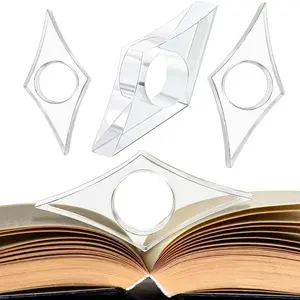 Convenient Page Spreader Thumb Book Holder, Acrylic Bookmark Reading Helper, Ideal for Bookworms, Teachers, Students, Kids, Adults