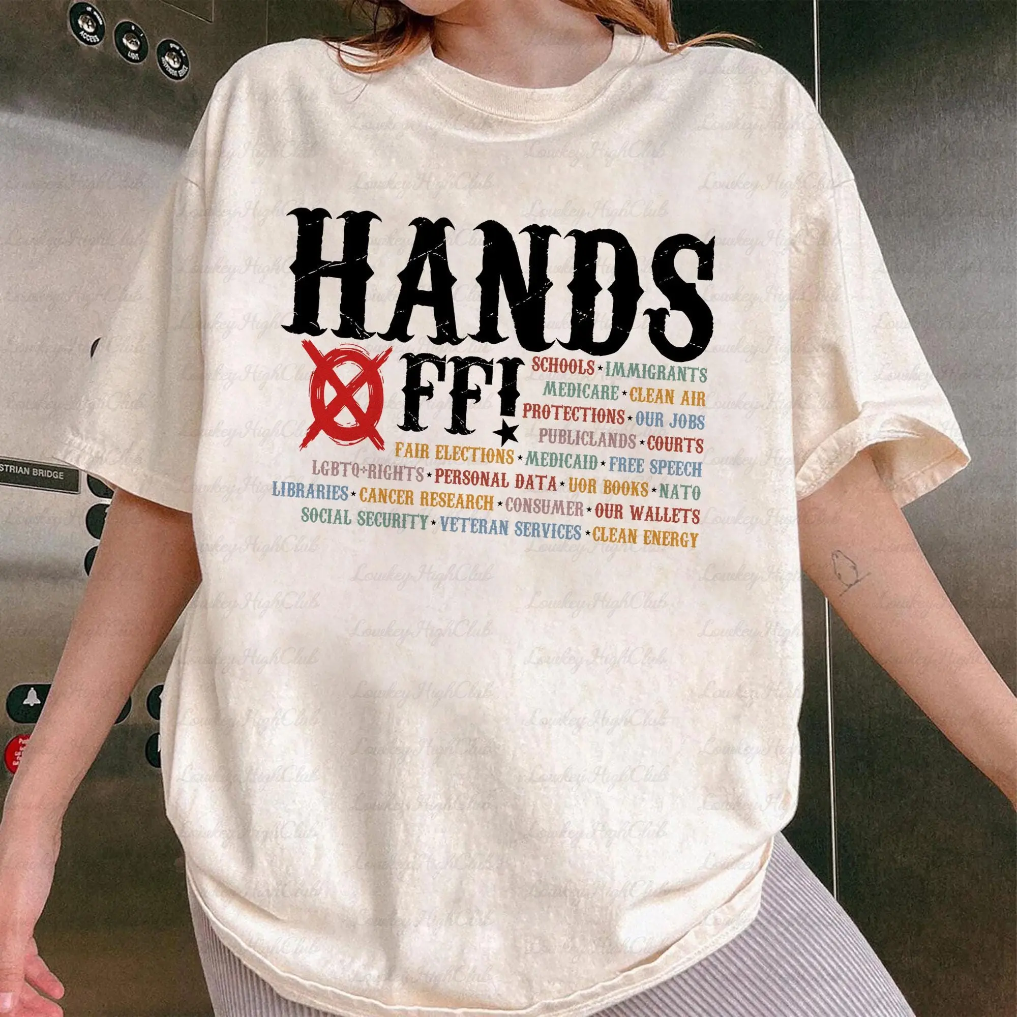 Political Hands Off Activism Shirt, Hands Off My Social Security Shirt, Hands Off Medicaid Medicare Social Security, FDT Shirt, VTA377