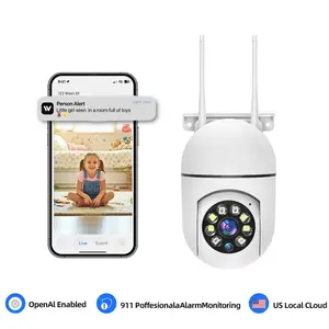 Enhanced Edition Smart Home Security Camera, 1080P resolution,Siren Alarm security system, panoramic HD PTZ indoor camera with color night vision, motion detection, two-way audio communication, 24/7 recording capability (not compatible with 5G WiFi).