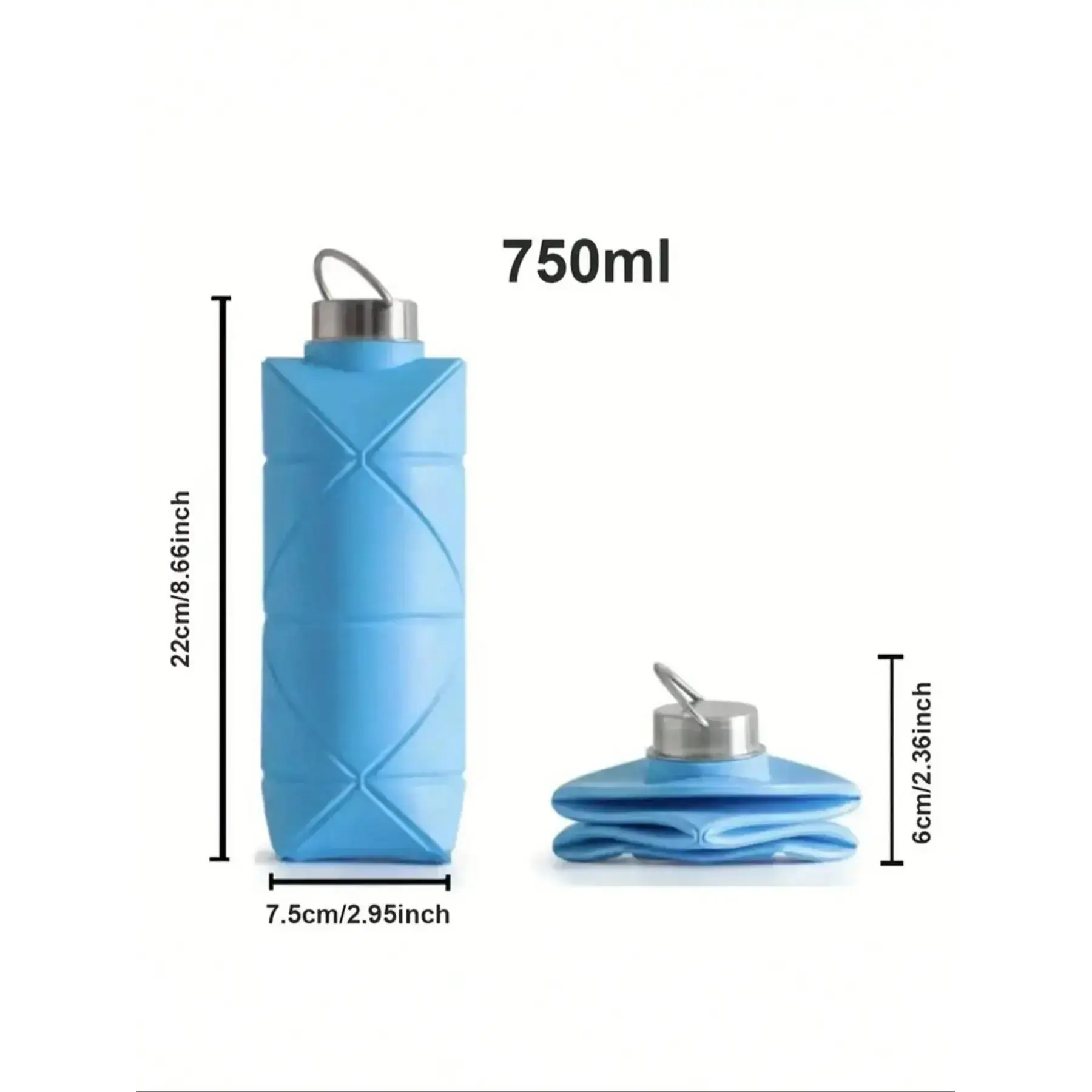 1 Foldable Water Bottle Leak proof Valve Reusable Bisphenol A-free Silicone Foldable Travel Water Bottle, Suitable for Fitness, Camping, Hiking, Sports, Lightweight and DurableRAIMENTRY 1 Foldable Water Bottle Leak proof Valve Reusable Bisphenol A-free Silicone Foldable Travel Water Bottle, Suitable for Fitness, Camping, Hiking, Sports, Lightweight and DurableRAIMENTRY