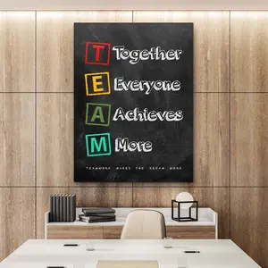 Teamwork Inspiration High Quality Paper Print, Office Wall Art Decor, Business Motivation Poster, Company Quote Sign Group Success Printable Digital Art