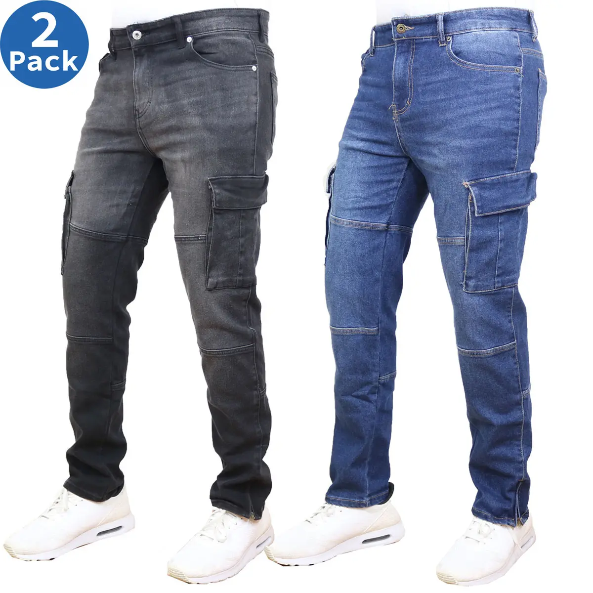 (2 Pack) Black-Dark Wash