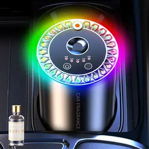 Rechargeable Smart Car Air Freshener, Car Air Freshener Diffuser With Starry Sky Projection and 50ml Perfume, Auto On/Off Intelligent, 5 Mode Adjustable Fragrance Aroma Diffuser