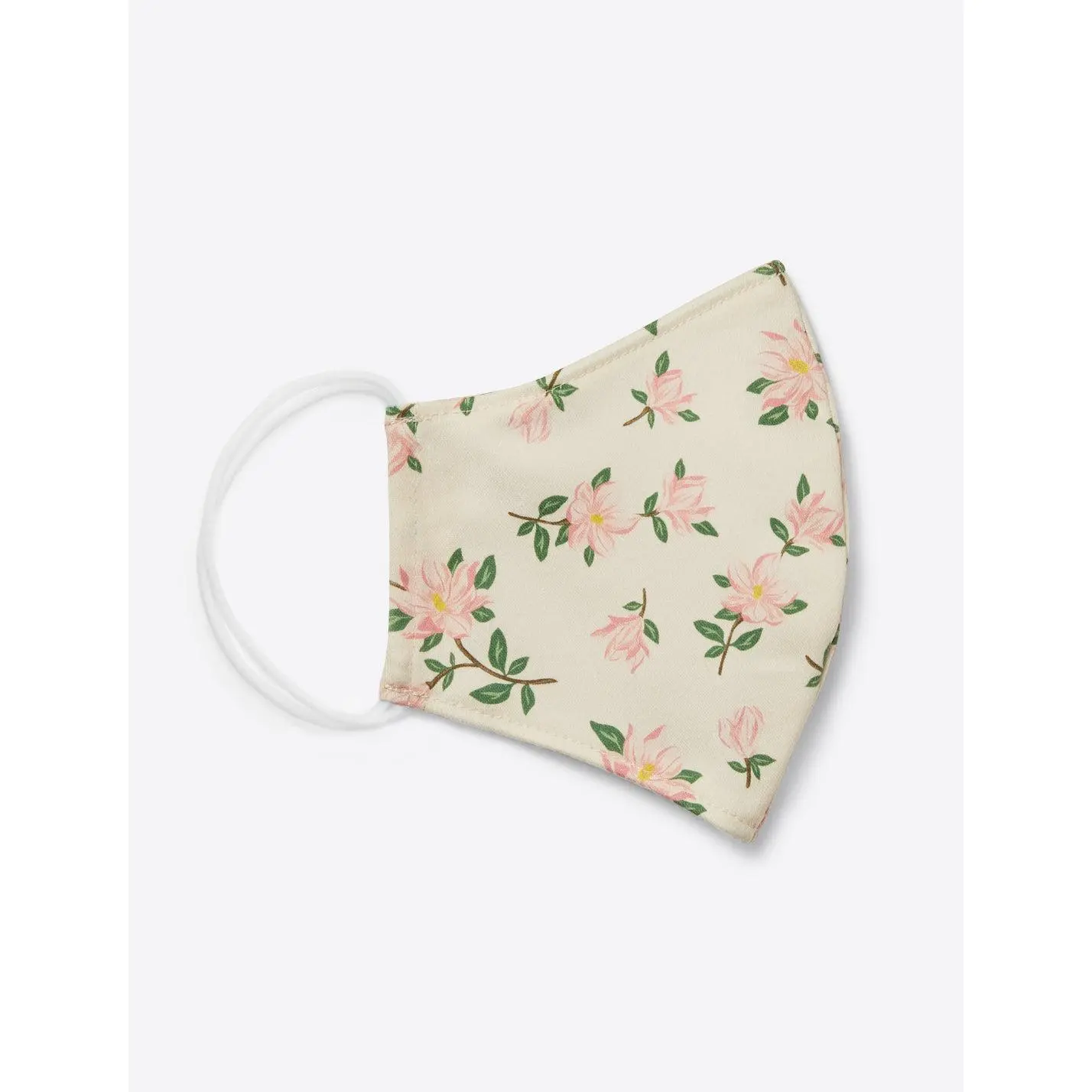Magnolia Floral Face Mask in Magnolia White