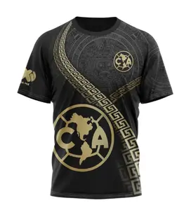 Men's LIGA MX America Professional Football Top - Special Black And Gold Design