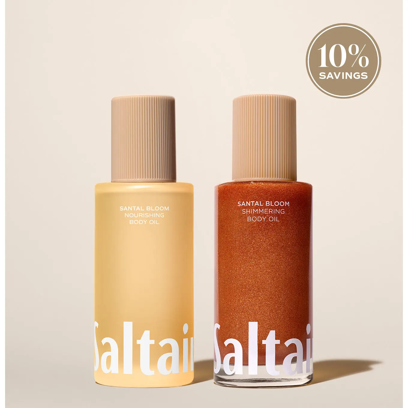 Saltair Santal Bloom Shimmer + Glow Body Oil Duo - Shimmering Body Oil + Nourishing Body Oil