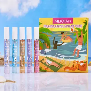 Brazilian Digital Perfume Set 5×10ML, Tropical Floral Fruity Fragrance for Date Party Wedding, Ideal Gift for Everyday Use, Fragrance Gift Bundle