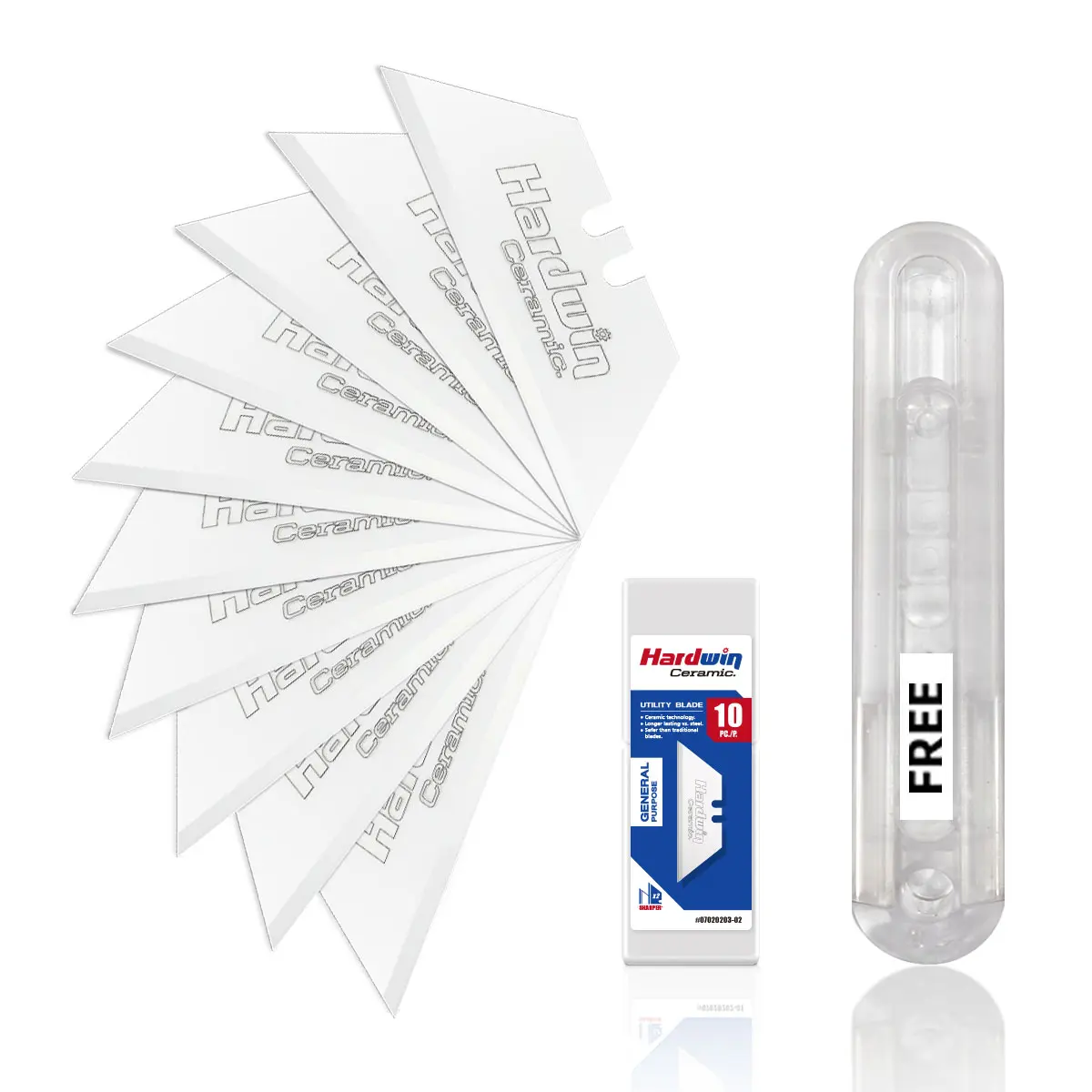 Zirconia Ceramic Replacement Blades 10-Pack – T-Style for Utility Knives | Super Sharp, Rust-Free, Lightweight for DIY, Crafts & Packaging
