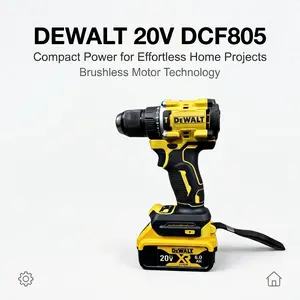 DEWALT DCD805B 20V MAX XR Brushless 1/2 In Hammer Drill | Bare Tool | For Concrete Anchoring Framing And Cabinet Installation | Compact Cordless Hammer Drill | 90 Nm Torque 2000 RPM And 3-Position LED