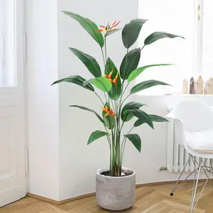 Garvee Realistic Artificial Bird of Paradise Palm Tree, 6-7FT Tall with Lifelike Silk Leaves and Multiple Trunks (14-20), Ideal for Indoor and Outdoor Modern Decor, Easy to Assemble, Perfect for Home or Office