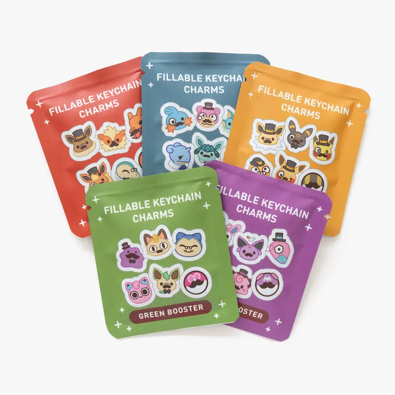 Gentlemon Fillable Keychain Plastic Charms Blind Booster Packs