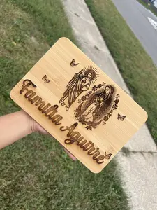 Personalized Wooden Saint Family Name Board