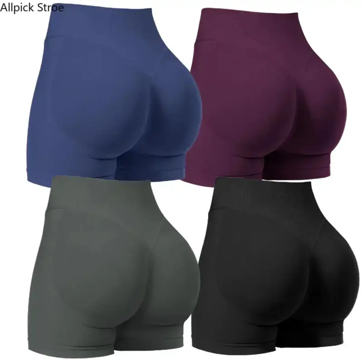 Women's High-Waist Tummy Control Side-Ribbed Butt-Lifting Seamless Compression Shorts - Smooth Leg MM-Style Minimalist Shapewear for Ladies