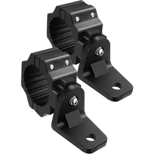 UTV Whip Light Mount & Light Bar Bracket - Heavy Duty 1.75"- 2" Roll Cage Clamp with 360 °   Rotation, Aluminum Flag/Off-Road Light Mount for Polaris RZR, Can Am, Jeep