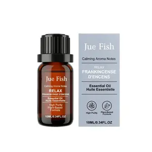 Calming Frankincense Essential Oil For Diffuser And Topical Use 10ml Bottle By Jue Fish For Relaxation And Focus